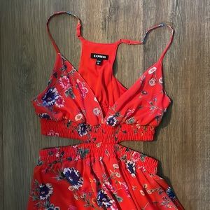 Red Floral Maxi Dress